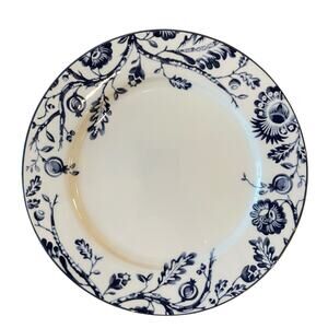 Fortessa JIN JI RUM Blue Floral Porcelain 11in Dinner Plates Set of 4 New